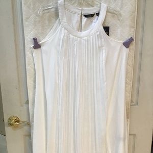 Women’s white knee length summer dress